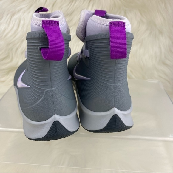 NIKE KIDS BINZIE ANKLE BOOTS GREY- PURPLE SIZE 12 CHILD - Picture 3 of 8
